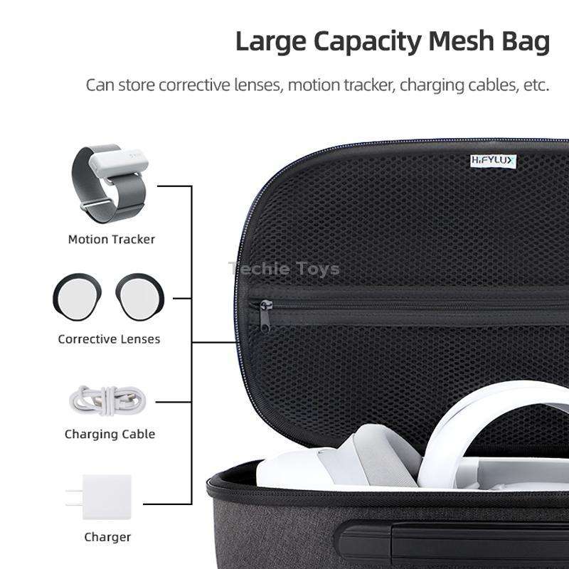 For PICO 4 Hifylux PC-BF16 VR Glasses All-in-one Headwear Protective Storage Bag(Black)