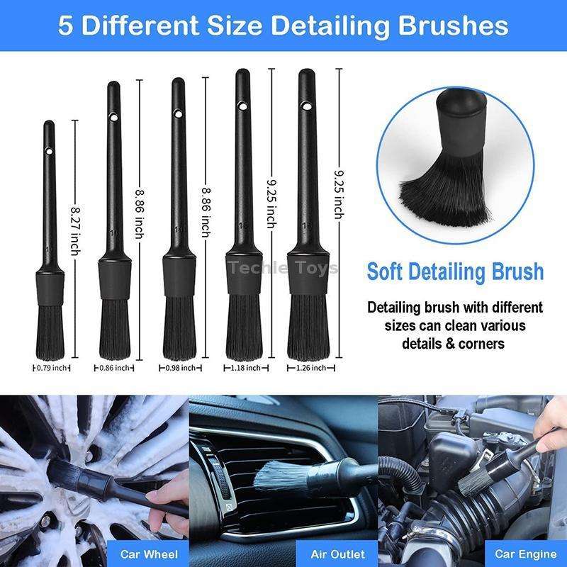 27pcs/set WRS-CS29 Car Wash Cleaning Brush Set Car Interior Crevice Cleaning Electric Drill Brush
