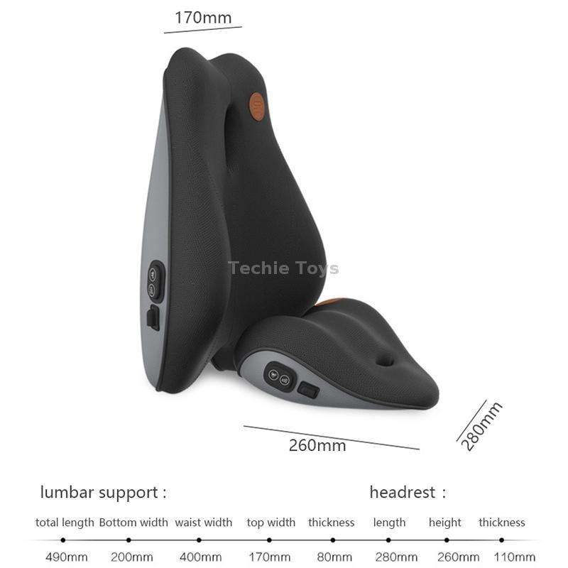 SR-21 Car Lumbar Cushion Headrest Seat Memory Foam Accessories, Style: Ordinary Headrest (Black)
