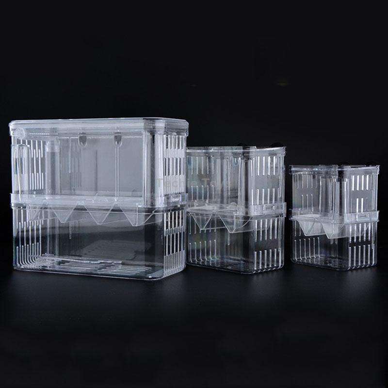 Small Peacock Fish Double Layer Transparent Breeding Isolation Box Aquarium Breeding Box