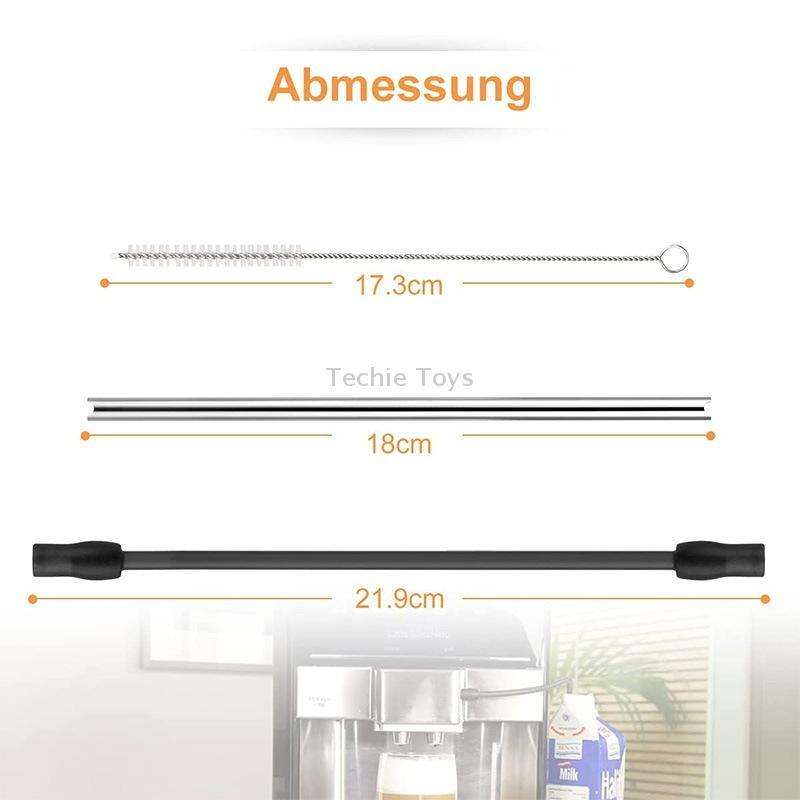 For Bosch VeroAroma / Siemens EQ.6 Series Coffee Machine Milk Pipe and Cleaning Brush Set(Dark Gray)