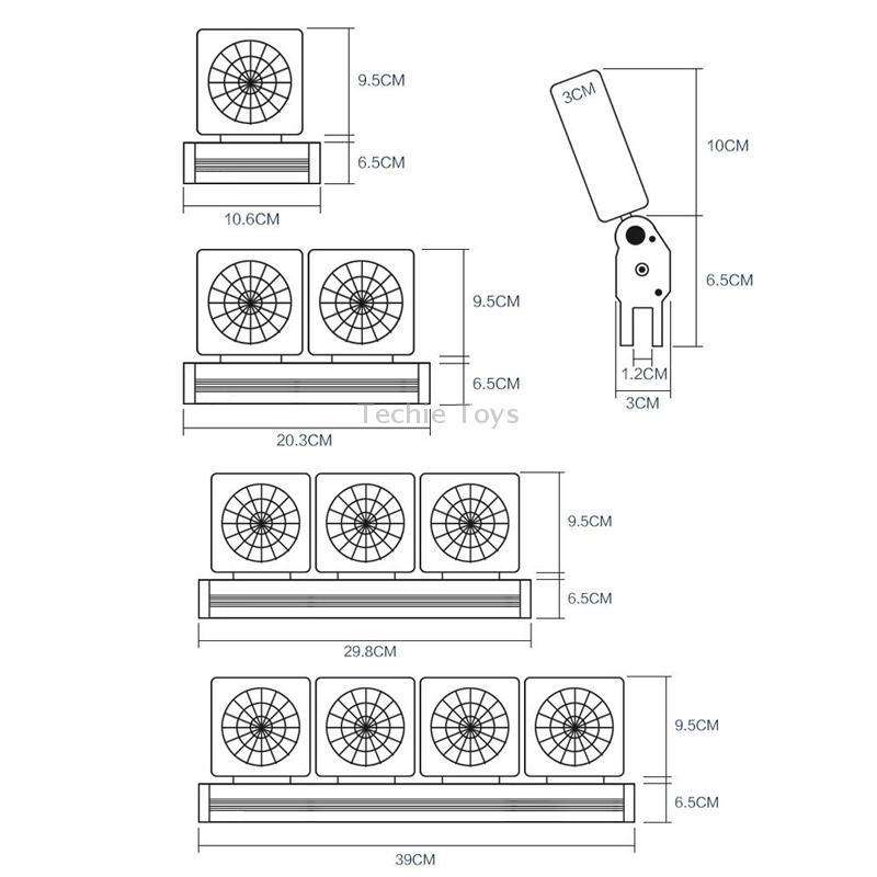 Fish Tank Cooling Fan Cooling Silent Aquarium Fan, Specification: 4 Head EU Plug