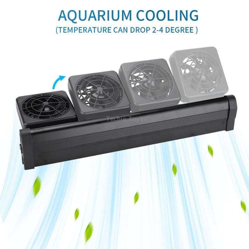Fish Tank Cooling Fan Cooling Silent Aquarium Fan, Specification: 4 Head EU Plug