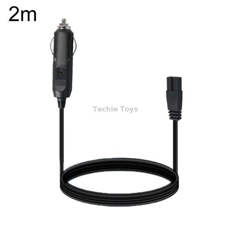 12V/24V Car Refrigerator Cable B Suffix Cigarette Lighter Plug Power Cord, Length: 2m Without Switch
