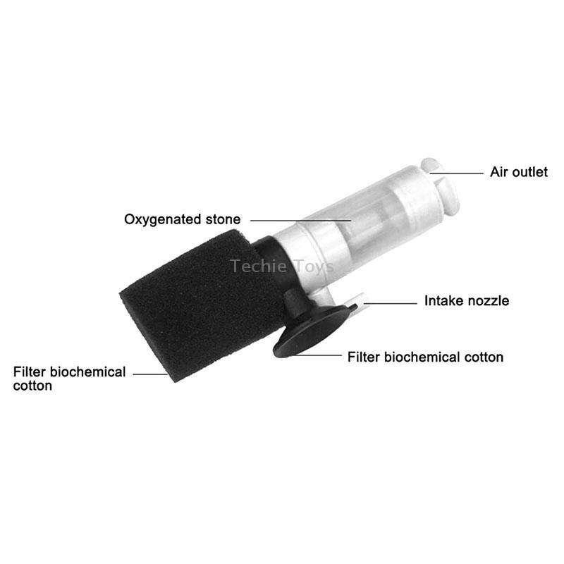 MB-201 Small Fish Tank Aquarium Mini Pneumatic Filter Oxygenator