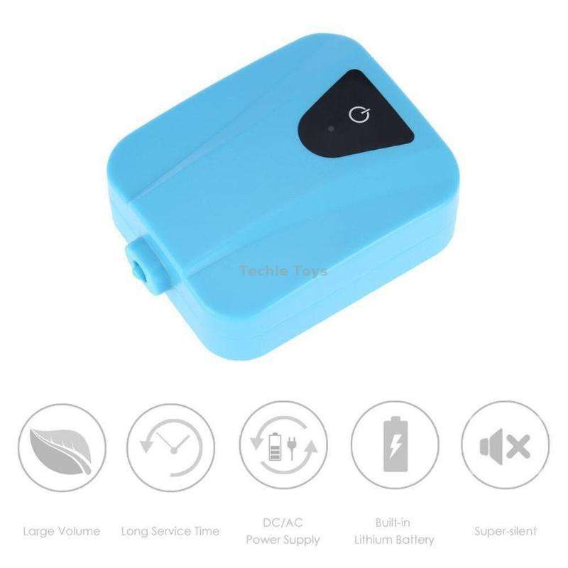 AP003 AC/DC Dual-use Aquarium Oxygen Pump Outdoor Solar Oxygen Pump for Fishing(Sky Blue)