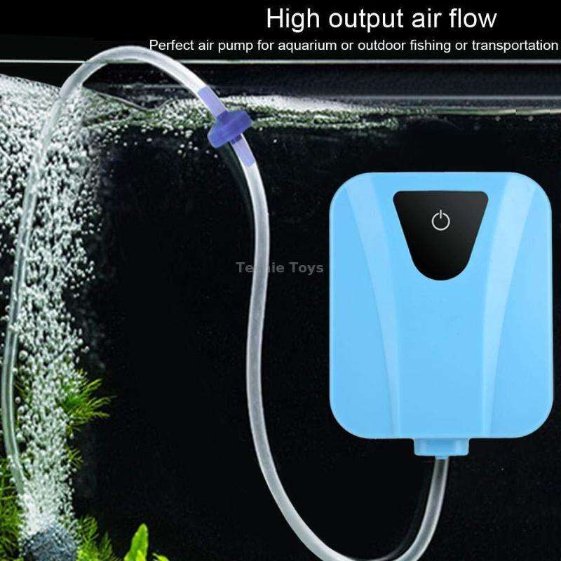 AP003 AC/DC Dual-use Aquarium Oxygen Pump Outdoor Solar Oxygen Pump for Fishing(Sky Blue)