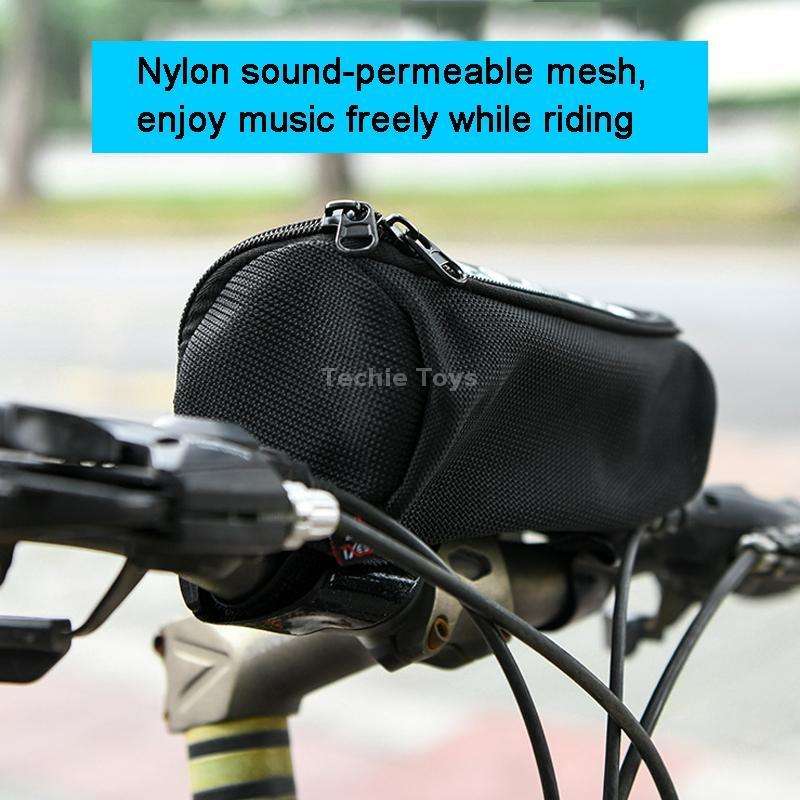 For JBL Flip 5 / 6 / 7 Speaker Bicycle Front Bag Outdoor Riding Audio Messenger Shoulder Bag(Black)