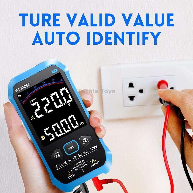 FNIRSI S1 Digital High Precision Fully Automatic Digital Multimeter(Blue)