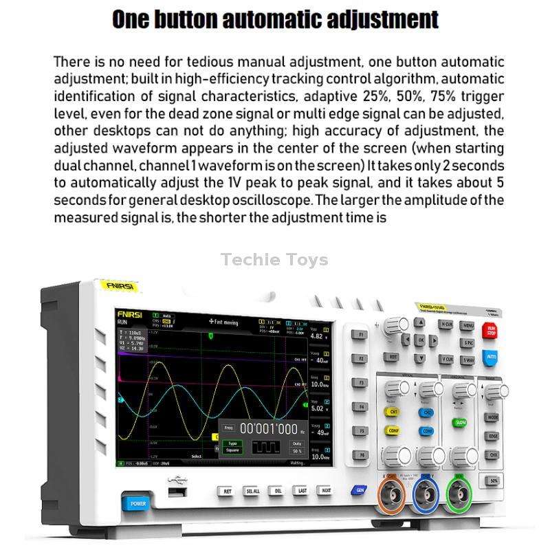 FNIRSI 1014D +P4100 Probe 2 in 1 Dual-channel 100M Bandwidth Digital Oscilloscope 1GS Sampling Signa