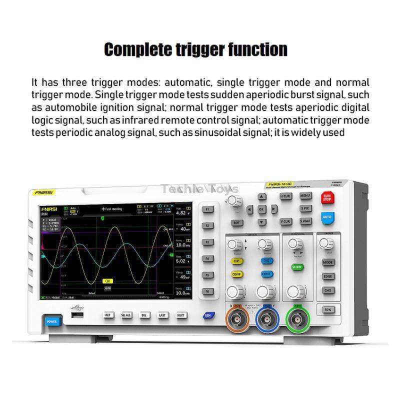 FNIRSI 1014D +P4100 Probe 2 in 1 Dual-channel 100M Bandwidth Digital Oscilloscope 1GS Sampling Signa