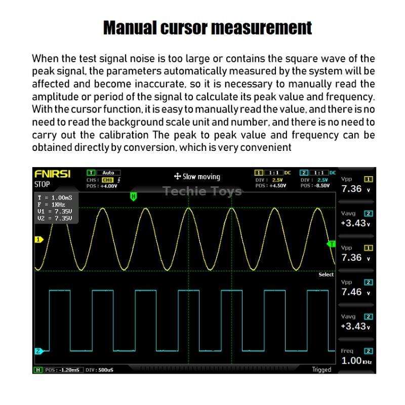 FNIRSI 1014D +P4100 Probe 2 in 1 Dual-channel 100M Bandwidth Digital Oscilloscope 1GS Sampling Signa