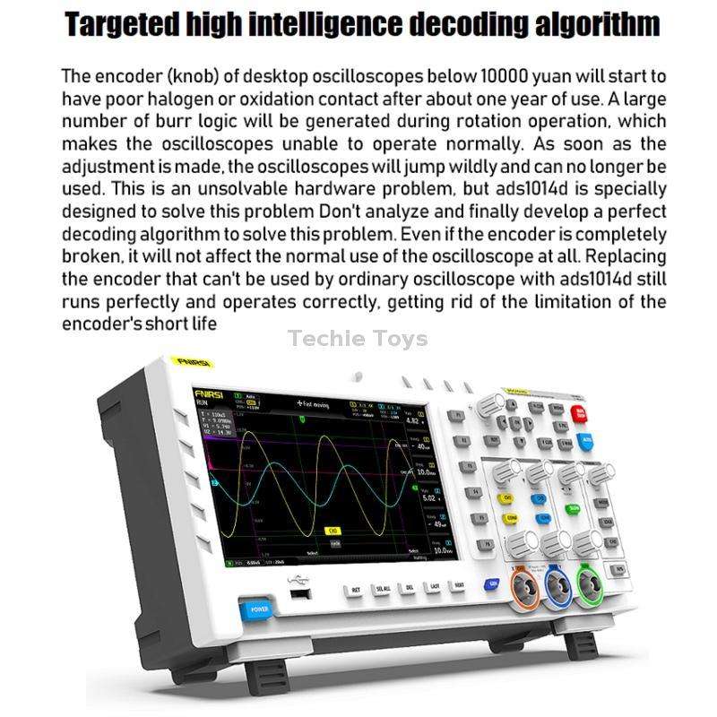 FNIRSI 1014D +P4100 Probe 2 in 1 Dual-channel 100M Bandwidth Digital Oscilloscope 1GS Sampling Signa