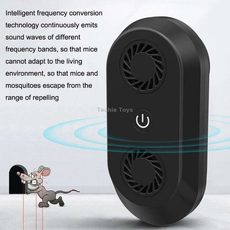 Ultrasonic Mosquito Repellent Multifunctional Electronic Insect Repellent US Plug(White)