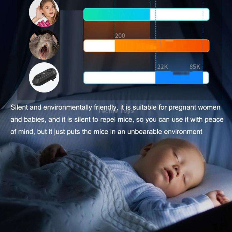 Ultrasonic Mosquito Repellent Multifunctional Electronic Insect Repellent US Plug(White)
