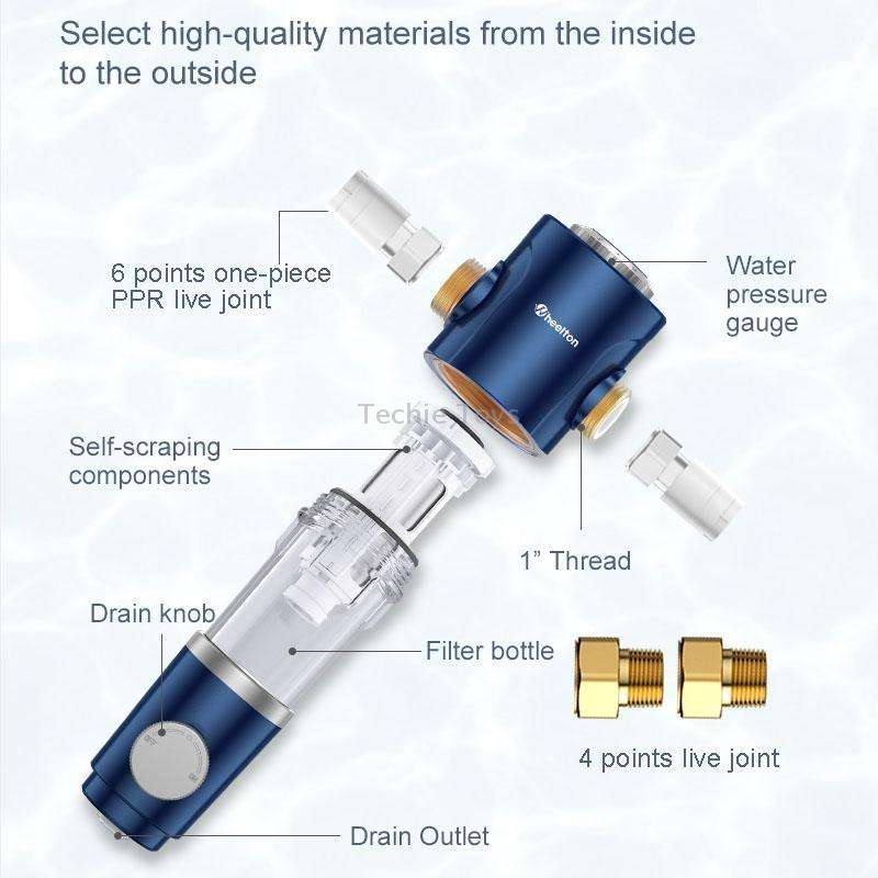 WHEELTON WHT-P0038 Home Whole House High Flow Pre-filter Automatic Rotating Central Water Purifier