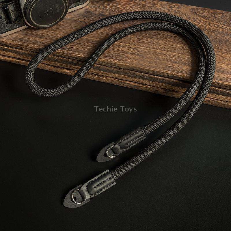 Climbing Rope Camera Strap SLR Camera Retro Wearable Shoulder Strap(Black)