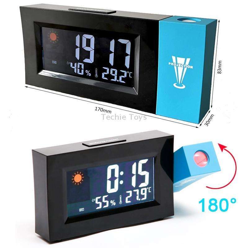 8290 Electronic Colour Screen Weather Clock Weather Forecast Projection Clock Rotatable Digital Cloc