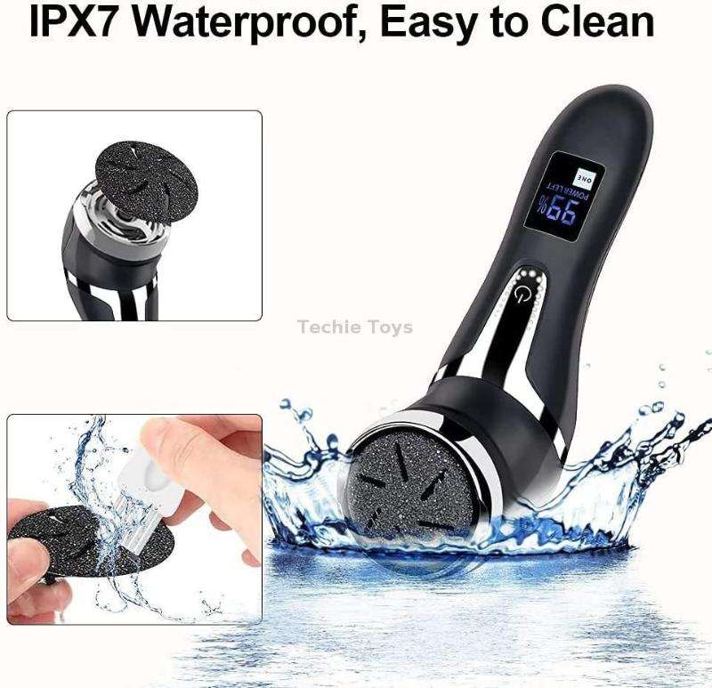 JD-510 Rechargeable Electric Foot Callus Remover with Vacuum Cleaner White