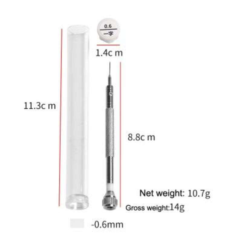 LSD5120 Repair Watch Glasses Stainless Steel Screwdriver Precision Watch Screwdriver Tool 0.6 Straig