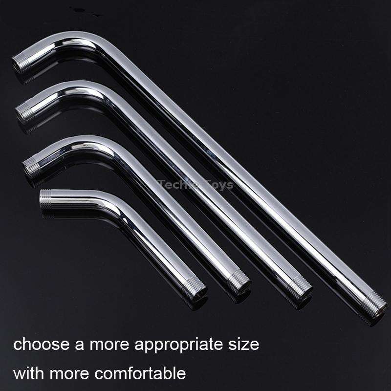 With Base Top Spray Rod Shower Tube Stainless Steel Shower Outlet Pipe Elbow, Size: 39cm