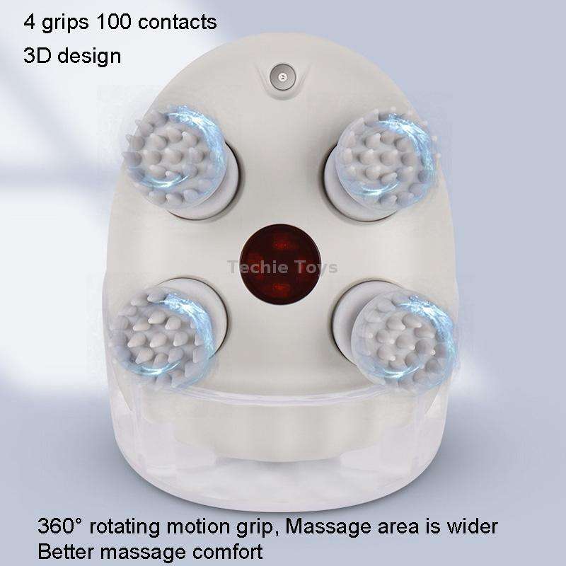 K111 Hot Compress Red Light Head Massager Electric Kneading Vibration Waterproof Head Instrument, Si