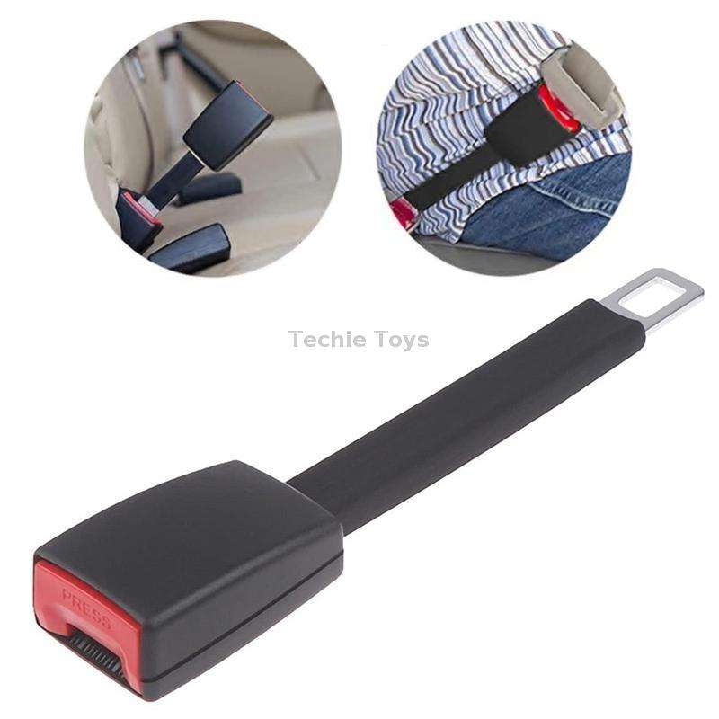 25cm Car Seat Belt Extension Snap Button, Color: Black