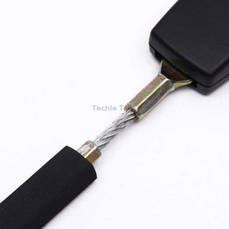 25cm Car Seat Belt Extension Snap Button, Color: Black