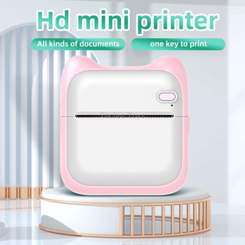 A31 Bluetooth Handheld Portable Self-adhesive Thermal Printer, Color: Blue+3 Rolls Colored Paper