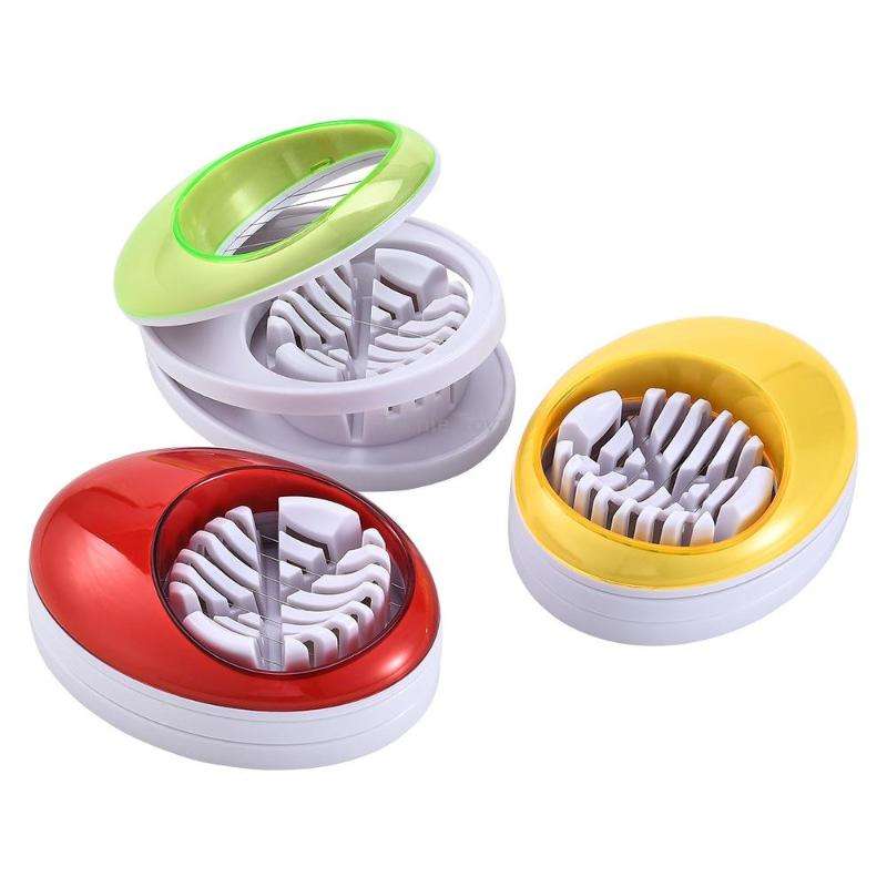 3-in-1 Kitchen Egg Slicer for Strawberry, Mushroom, Bananas , and Other Soft Fruit(Green)