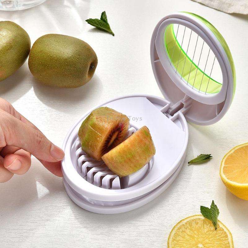 3-in-1 Kitchen Egg Slicer for Strawberry, Mushroom, Bananas , and Other Soft Fruit(Green)