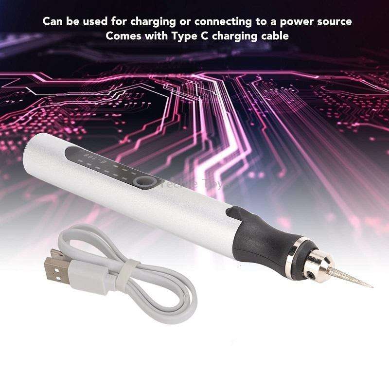 E108 38pcs/set Portable 2.35MM Chuck Mini Electric Drill Pen(Rose Gold)