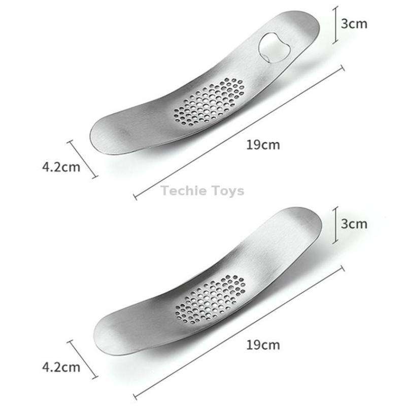 430 Stainless Steel Boat Shaped Garlic Grinder Manual Garlic Press Tools Kitchen Gadgets(Style 1)