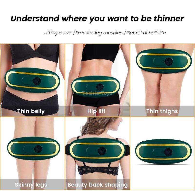 Smart Abdominal Massage Hot Compress Belt Girls Menstrual Period Massager(Green)
