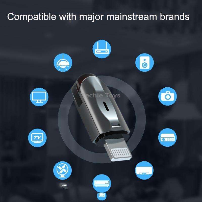 R10 Phone Smart Infrared Transmitter Learning Type Long Distance Remote Control, Interface: Micro US
