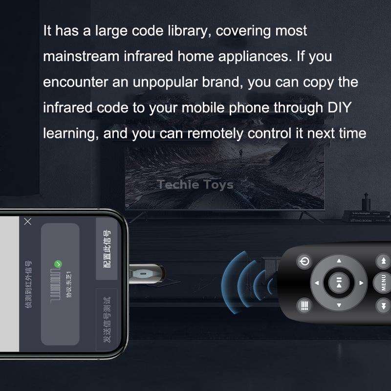 R10 Phone Smart Infrared Transmitter Learning Type Long Distance Remote Control, Interface: Micro US
