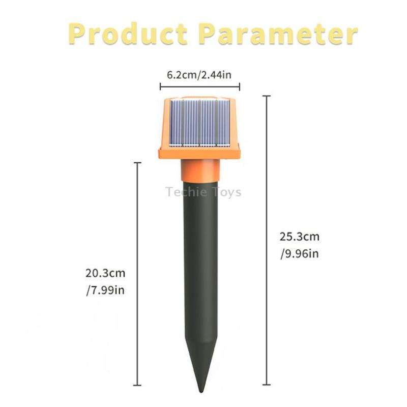 SJZ057 Outdoor IP66 Waterproof Solar Ultrasonic Rat Repeller Orchard Ultrasonic Animal Repeller(Oran