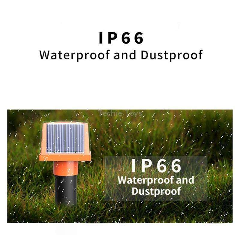 SJZ057 Outdoor IP66 Waterproof Solar Ultrasonic Rat Repeller Orchard Ultrasonic Animal Repeller(Oran