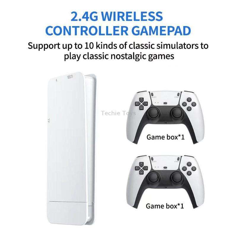 M15 HDMI HD 4K TV Dual Handle Game Console 128G 30000 Games