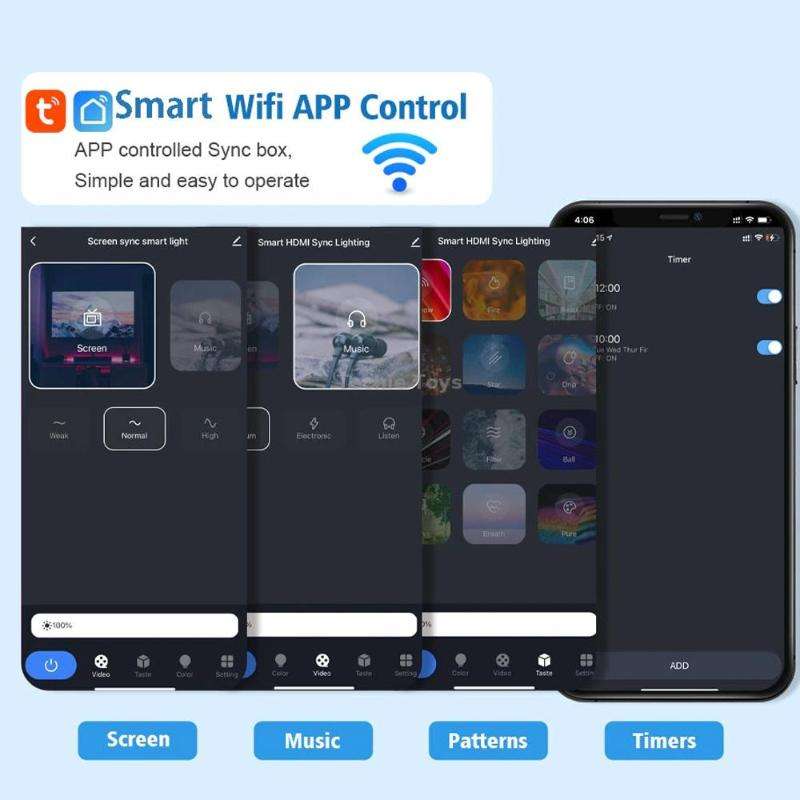 HDMI 2.0-PRO Smart Ambient TV Led Backlight Led Strip Lights Kit Work With TUYA APP Alexa Voice Goog