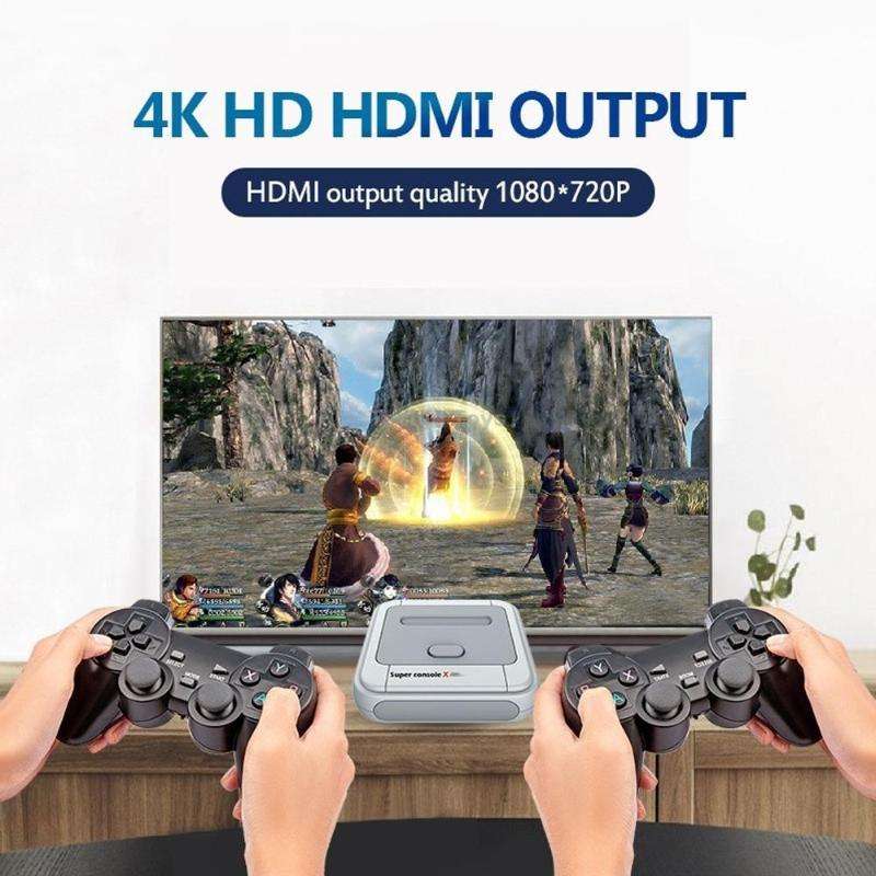 Super Console X 256G 50000+ Games Wireless 4K HD 3D Double Game Console Box, EU Plug