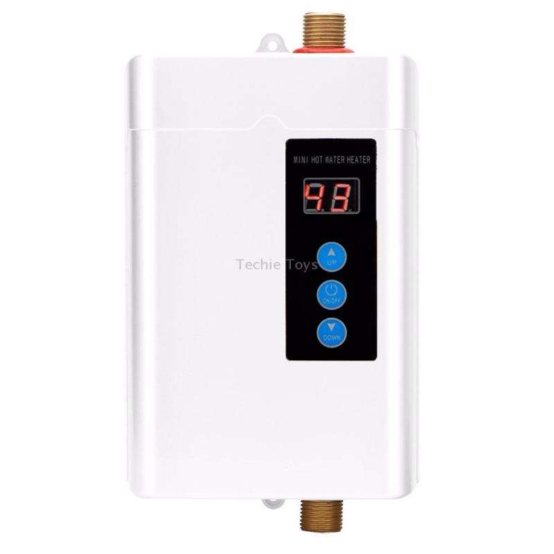 AU Plug 4000W Electric Water Heater With Remote Control Adjustable Temperate(White)