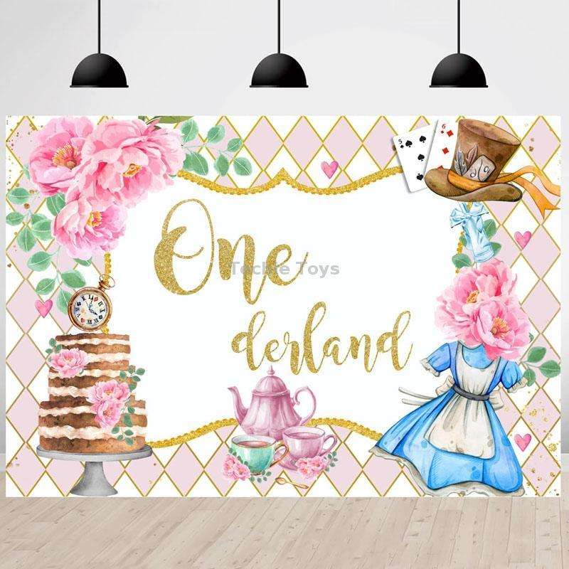 210x180cm Tea Party Tea Cup Teapot Birthday Backdrop Cloth