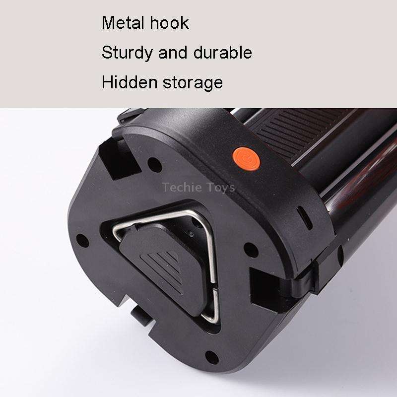 Outdoor Camping USB Charging Fan Tent Swing Head Fan With Tripod LED Light(Black)