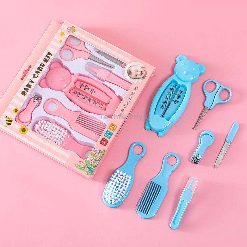 7 in 1 Baby Care Set Baby Daily Cleaning Tools Kit(Pink)