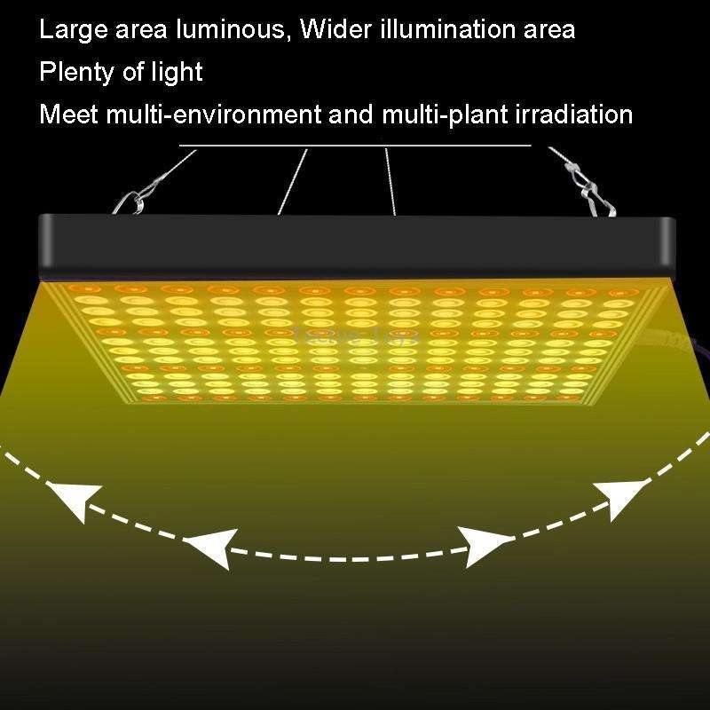 Large 169 LEDs Quantum Plant Growth Lighting Outdoor Full Spectrum Planting Lamp(EU Plug)
