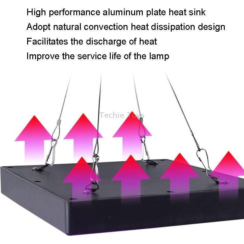 Large 169 LEDs Quantum Plant Growth Lighting Outdoor Full Spectrum Planting Lamp(EU Plug)