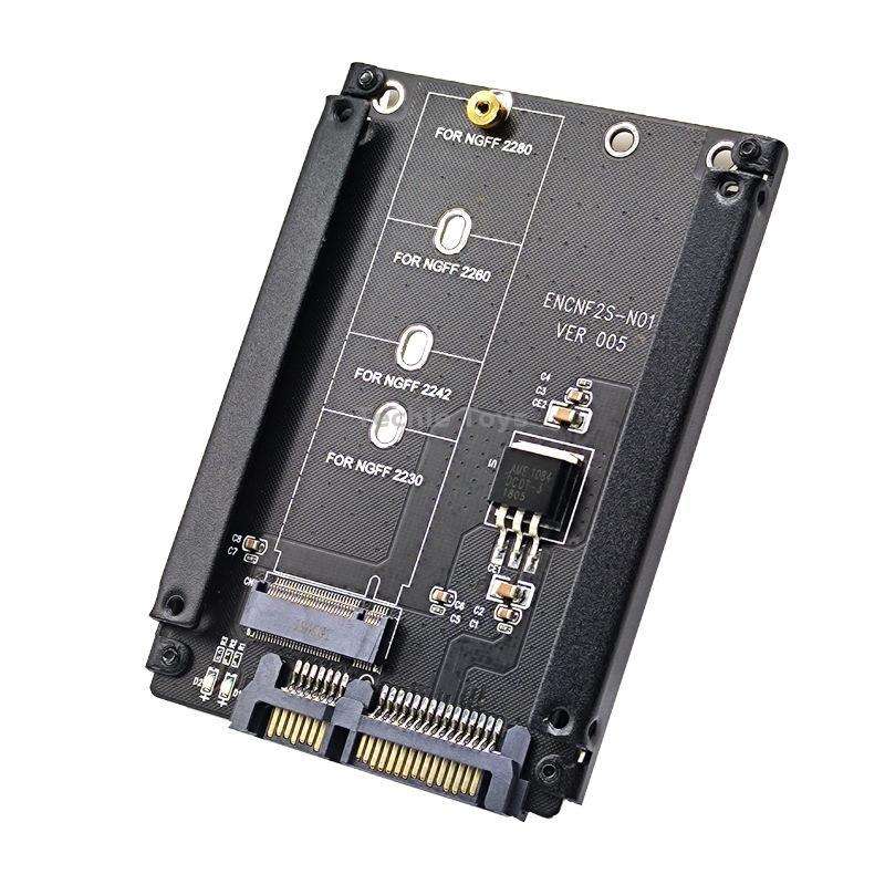 ENCNF2S-N01 NGFF To SATA3 Transfer Card M.2 KEY B-M SSD To 6Gbps Interface Conversion Adapter With S
