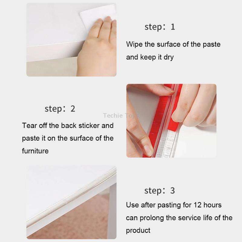 PVC Household Transparent Anti-collision Strip Furniture Soft Edge Protector, Specification: 1.5 cm
