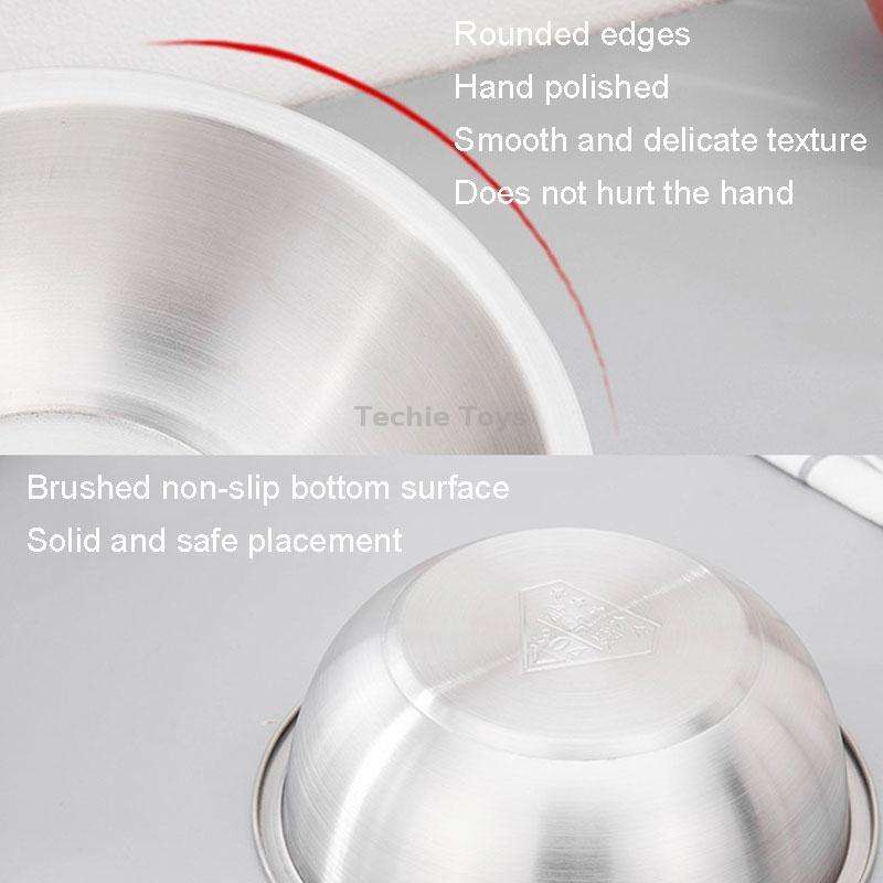 18cm 304 Stainless Steel Basin Home Multifunctional Soup Bow
